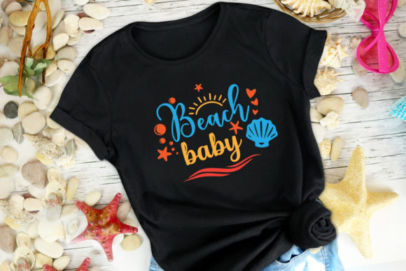 Beach Baby T-shirt SVG EPS PNG: Graphics & Print Templates