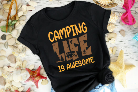 Camping Life T-shirt SVG EPS PNG: Graphics & Print Templates