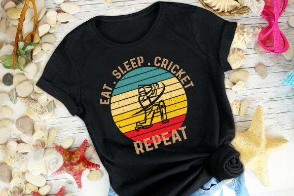 Eat Sleep Cricket T-shirt Graphic: Print Templates Review