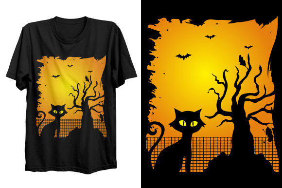 Halloween T-Shirt Graphics for Print Templates