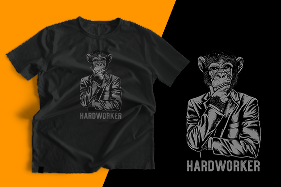 Hardworker T-shirt Graphics for Print Templates