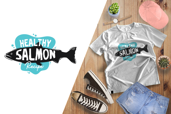 Healthy Salmon Recipe Graphics & Print Templates