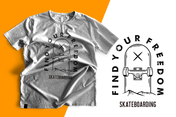 Skateboarding T-Shirt Graphics & Print Template Review