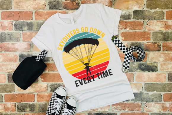 Skydiving T-Shirt Design: Bold Graphics for Print Templates