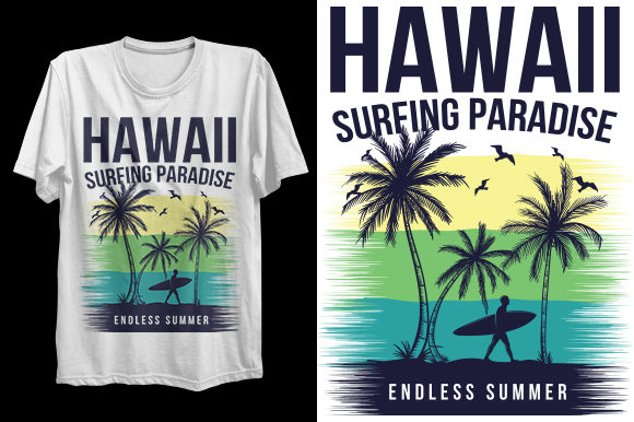 Surfing T-Shirt Design: Graphics & Print Template Review