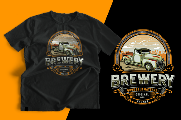 T-Shirt Design - Brewery Graphics & Print Template Review