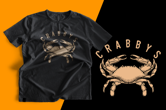 T-shirt Design - Crabbys: Bold Graphics for Print Templates