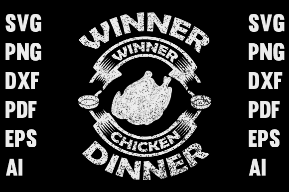 Winner T-shirt Design Graphics for Print Templates